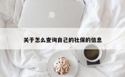 关于怎么查询自己的社保的信息