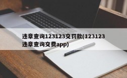 违章查询123123交罚款(123123违章查询交费app)