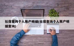 社保查询个人账户明细(社保查询个人账户明细查询)