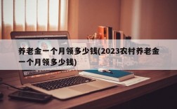 养老金一个月领多少钱(2023农村养老金一个月领多少钱)