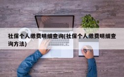 社保个人缴费明细查询(社保个人缴费明细查询方法)