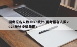 国考报名人数2023统计(国考报名人数2023统计安徽华图)