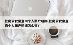 住房公积金查询个人账户明细(住房公积金查询个人账户明细怎么查)