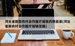 河北省新型农村合作医疗报销药物目录(河北省新农村合作医疗报销范围)