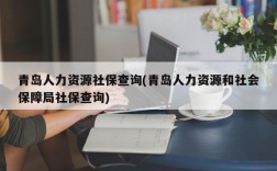 青岛人力资源社保查询(青岛人力资源和社会保障局社保查询)