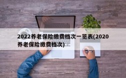 2022养老保险缴费档次一览表(2020养老保险缴费档次)