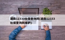 湖南12333社保查询网(湖南12333社保查询网维护)