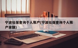 宁波社保查询个人账户(宁波社保查询个人账户余额)