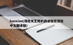 baoxian(保险女王她的商业秘密保险中文翻译版)