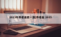 2023年养老金统一涨(养老金 2035)