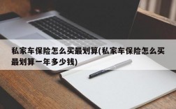 私家车保险怎么买最划算(私家车保险怎么买最划算一年多少钱)