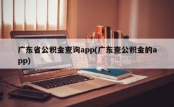 广东省公积金查询app(广东查公积金的app)