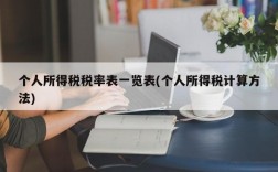 个人所得税税率表一览表(个人所得税计算方法)