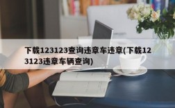 下载123123查询违章车违章(下载123123违章车辆查询)