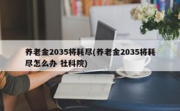 养老金2035将耗尽(养老金2035将耗尽怎么办 社科院)