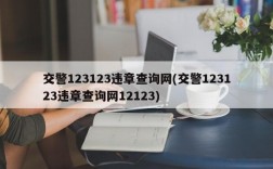 交警123123违章查询网(交警123123违章查询网12123)