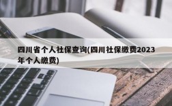 四川省个人社保查询(四川社保缴费2023年个人缴费)