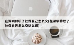 在深圳辞职了社保自己怎么交(在深圳辞职了社保自己怎么交这么退)