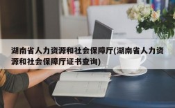 湖南省人力资源和社会保障厅(湖南省人力资源和社会保障厅证书查询)