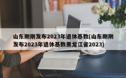 山东刚刚发布2023年退休基数(山东刚刚发布2023年退休基数黑龙江省2023)