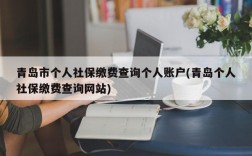 青岛市个人社保缴费查询个人账户(青岛个人社保缴费查询网站)