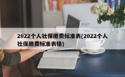 2022个人社保缴费标准表(2022个人社保缴费标准表格)