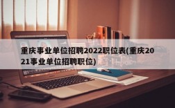 重庆事业单位招聘2022职位表(重庆2021事业单位招聘职位)