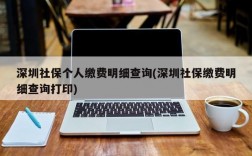 深圳社保个人缴费明细查询(深圳社保缴费明细查询打印)