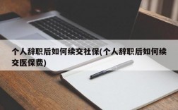 个人辞职后如何续交社保(个人辞职后如何续交医保费)