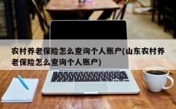 农村养老保险怎么查询个人账户(山东农村养老保险怎么查询个人账户)