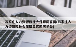 石家庄人力资源和社会保障局官网(石家庄人力资源和社会保障局官网医学类)