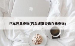 汽车违章查询(汽车违章查询在线查询)