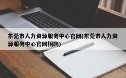 东莞市人力资源服务中心官网(东莞市人力资源服务中心官网招聘)