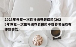 2023年恢复一次性补缴养老保险(2023年恢复一次性补缴养老保险不交养老保险有哪些害处)