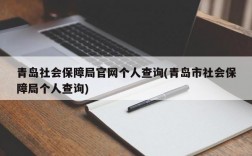 青岛社会保障局官网个人查询(青岛市社会保障局个人查询)