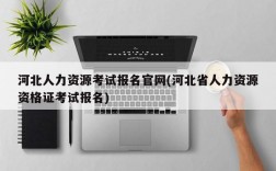 河北人力资源考试报名官网(河北省人力资源资格证考试报名)