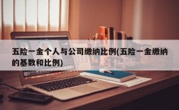 五险一金个人与公司缴纳比例(五险一金缴纳的基数和比例)