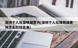 深圳个人社保明细查询(深圳个人社保明细查询怎么打印出来)