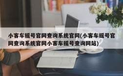 小客车摇号官网查询系统官网(小客车摇号官网查询系统官网小客车摇号查询网站)