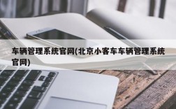 车辆管理系统官网(北京小客车车辆管理系统官网)