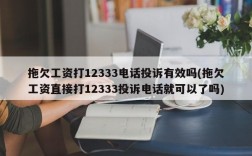 拖欠工资打12333电话投诉有效吗(拖欠工资直接打12333投诉电话就可以了吗)