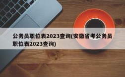 公务员职位表2023查询(安徽省考公务员职位表2023查询)