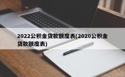 2022公积金贷款额度表(2020公积金贷款额度表)