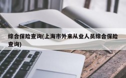 综合保险查询(上海市外来从业人员综合保险查询)