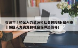 宿州市埇桥区人力资源和社会保障局(宿州市埇桥区人力资源和社会保障局领导)