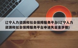 辽宁人力资源和社会保障服务平台(辽宁人力资源和社会保障服务平台申请失业金步骤)