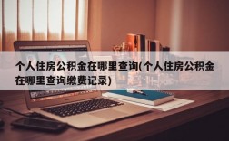 个人住房公积金在哪里查询(个人住房公积金在哪里查询缴费记录)