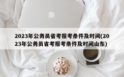 2023年公务员省考报考条件及时间(2023年公务员省考报考条件及时间山东)