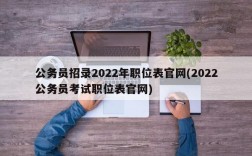 公务员招录2022年职位表官网(2022公务员考试职位表官网)