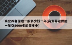 商业养老保险一般多少钱一年(商业养老保险一年交5000多能领多少)